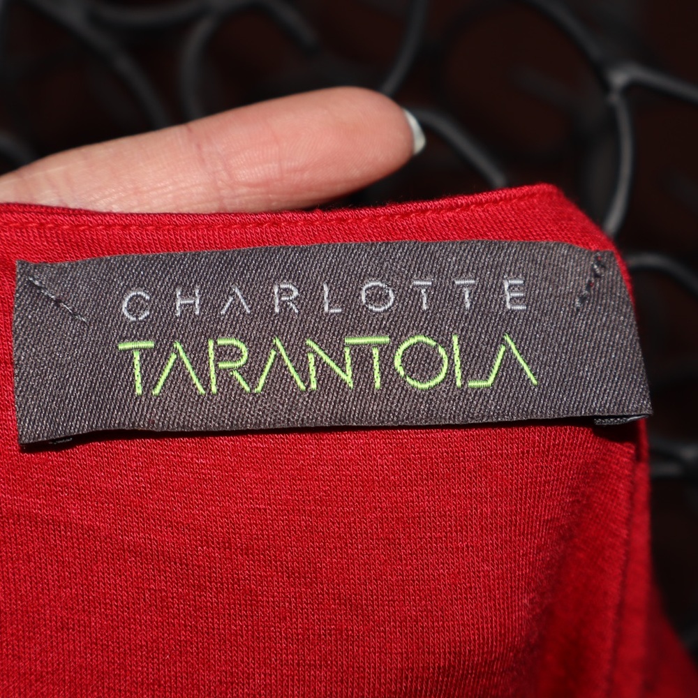 Charlotte Tarantola Red Tiered Ruffled Dress (w/ Tag) - Picture 5 of 8